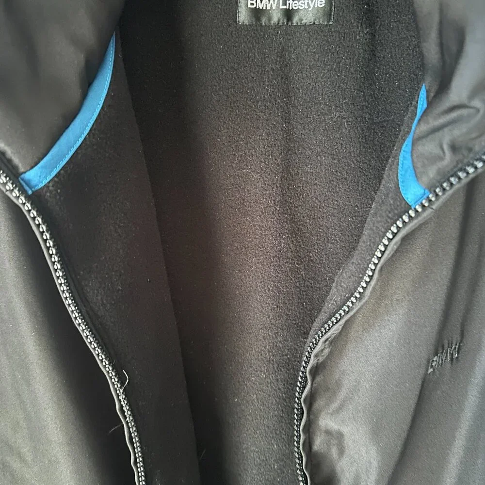 BMW Black Full Zip Sleeveless Vest Jacket Men's Medium
